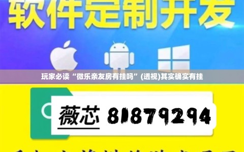 玩家必读“微乐亲友房有挂吗”(透视)其实确实有挂