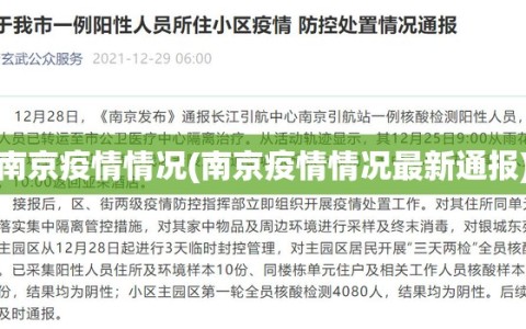 南京疫情情况(南京疫情情况最新通报)