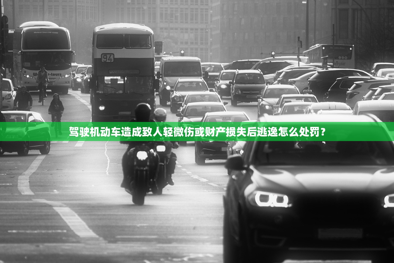 驾驶机动车造成致人轻微伤或财产损失后逃逸怎么处罚？