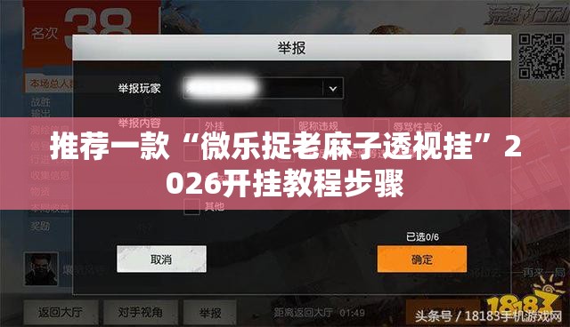 推荐一款“微乐捉老麻子透视挂”2026开挂教程步骤