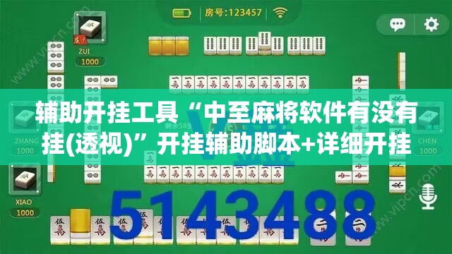 辅助开挂工具“中至麻将软件有没有挂(透视)”开挂辅助脚本+详细开挂安装教程
