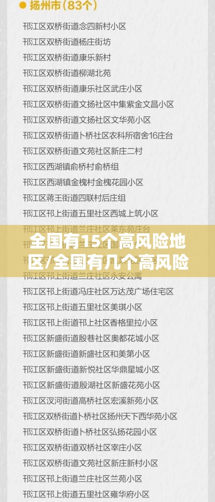 全国有15个高风险地区/全国有几个高风险地区 全国有15个高风险地区/全国有几个高风险地区