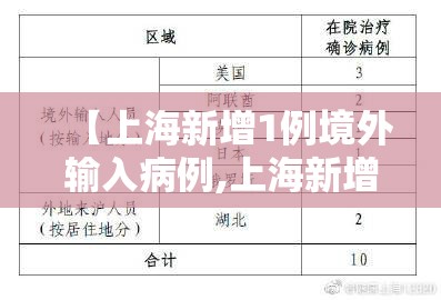 【上海新增1例境外输入病例,上海新增1例境外输入 视频】
