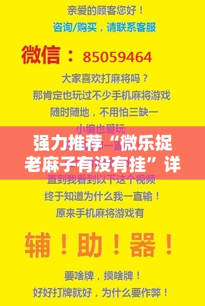 强力推荐“微乐捉老麻子有没有挂”详细开挂教程
