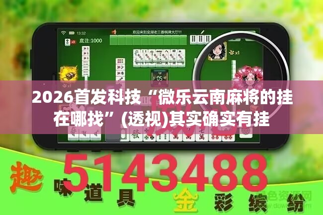 2026首发科技“微乐云南麻将的挂在哪找”(透视)其实确实有挂