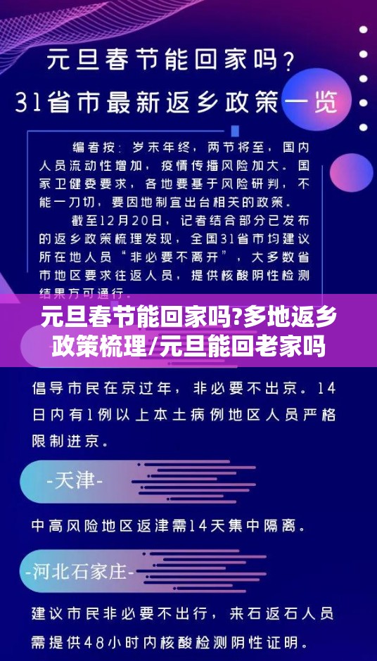 元旦春节能回家吗?多地返乡政策梳理/元旦能回老家吗 元旦春节能回家吗?多地返乡政策梳理/元旦能回老家吗