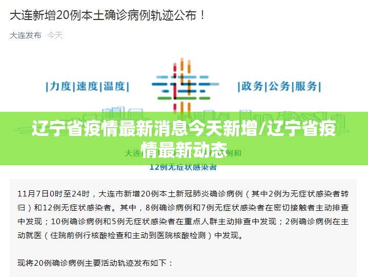 辽宁省疫情最新消息今天新增/辽宁省疫情最新动态 辽宁省疫情最新消息今天新增/辽宁省疫情最新动态