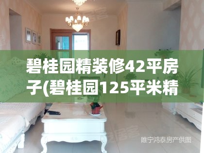 碧桂园精装修42平房子(碧桂园125平米精装房)