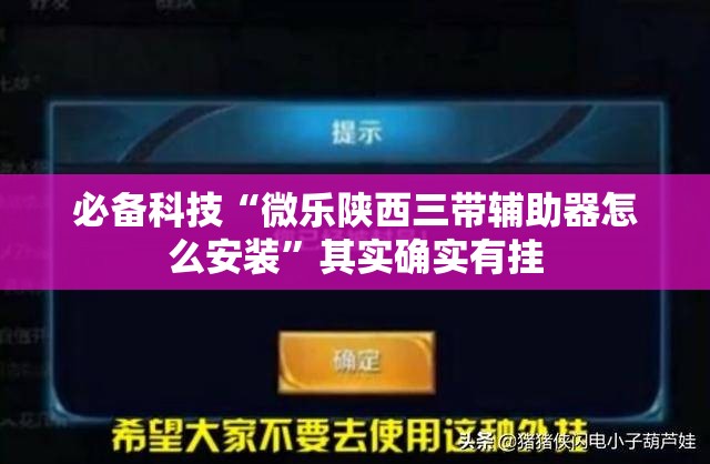 必备科技“微乐陕西三带辅助器怎么安装”其实确实有挂