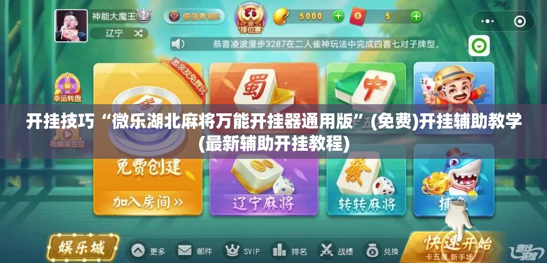 开挂技巧“微乐湖北麻将万能开挂器通用版”(免费)开挂辅助教学(最新辅助开挂教程)