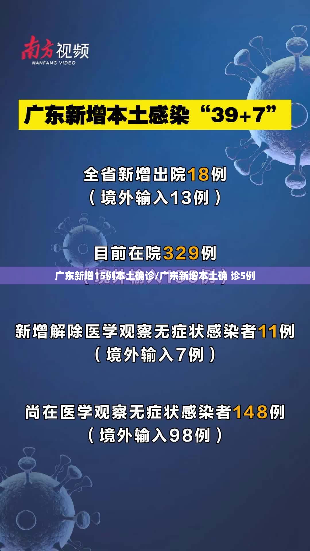 广东新增15例本土确诊/广东新增本土确 诊5例 广东新增15例本土确诊/广东新增本土确 诊5例