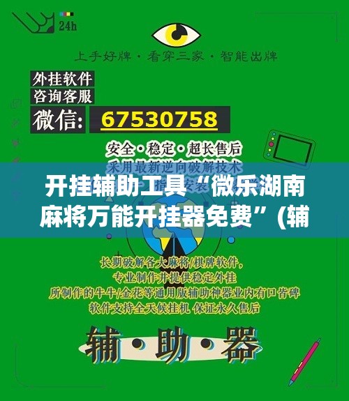 开挂辅助工具“微乐湖南麻将万能开挂器免费”(辅助神器)开挂详细教程