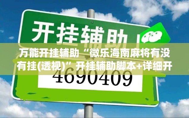 万能开挂辅助“微乐海南麻将有没有挂(透视)”开挂辅助脚本+详细开挂安装教程