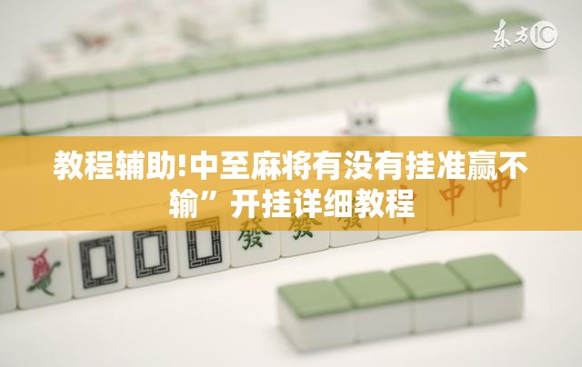 教程辅助!中至麻将有没有挂准赢不输”开挂详细教程