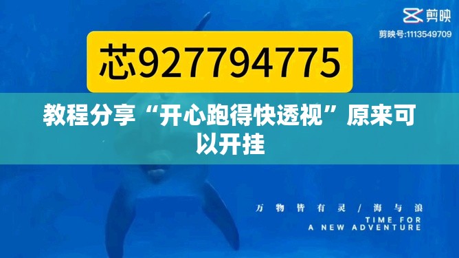 教程分享“开心跑得快透视”原来可以开挂