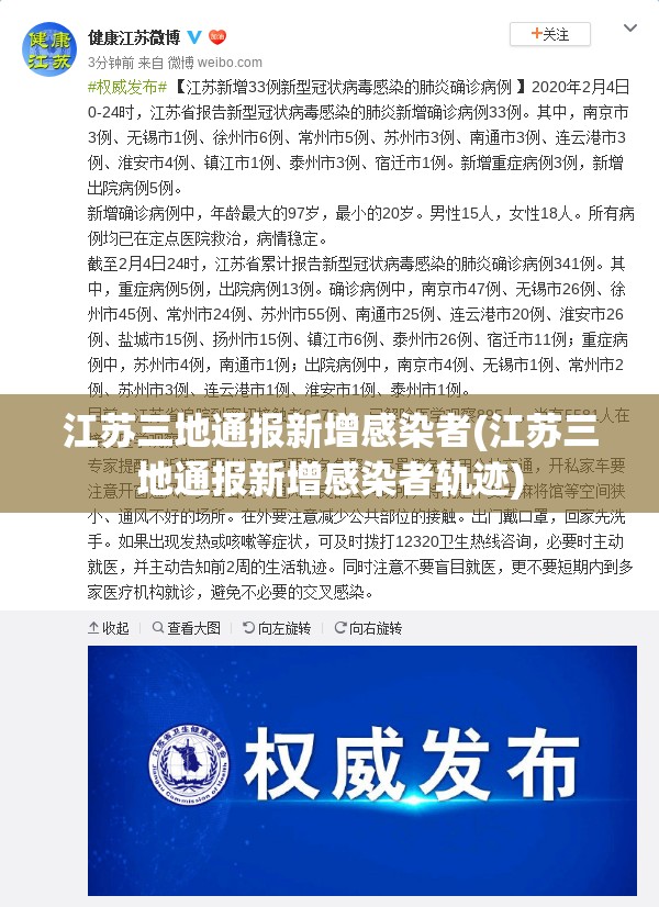 江苏三地通报新增感染者(江苏三地通报新增感染者轨迹) 江苏三地通报新增感染者(江苏三地通报新增感染者轨迹)
