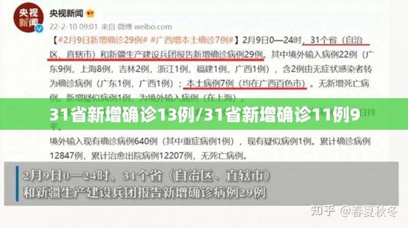 31省新增确诊13例/31省新增确诊11例9 31省新增确诊13例/31省新增确诊11例9