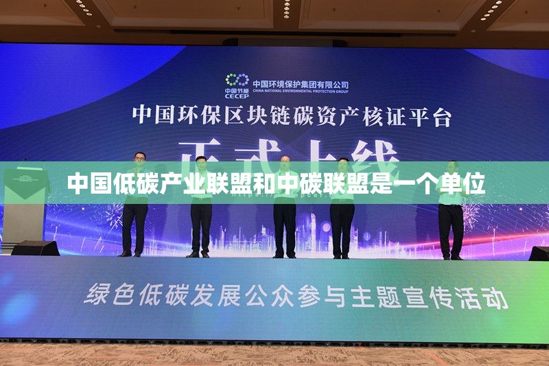 中国低碳产业联盟和中碳联盟是一个单位