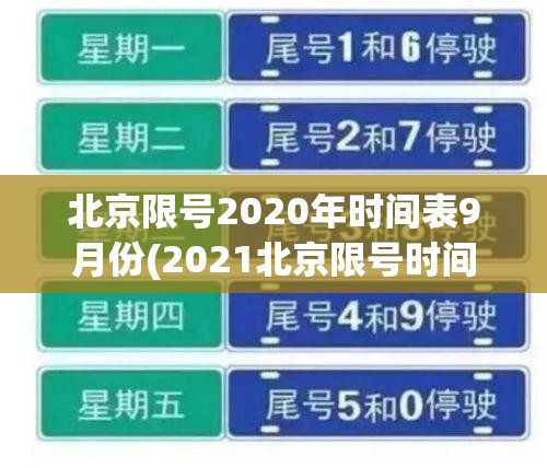 北京限号2020年时间表9月份(2021北京限号时间查询)
