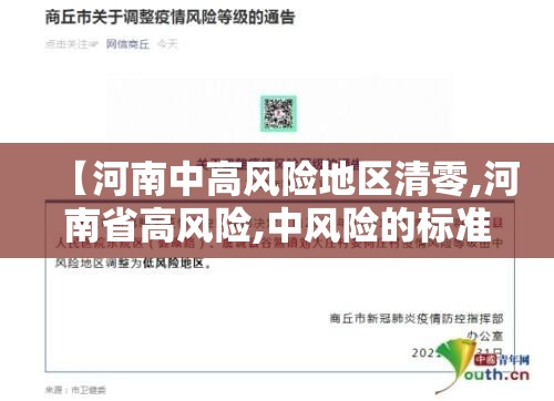 【河南中高风险地区清零,河南省高风险,中风险的标准】