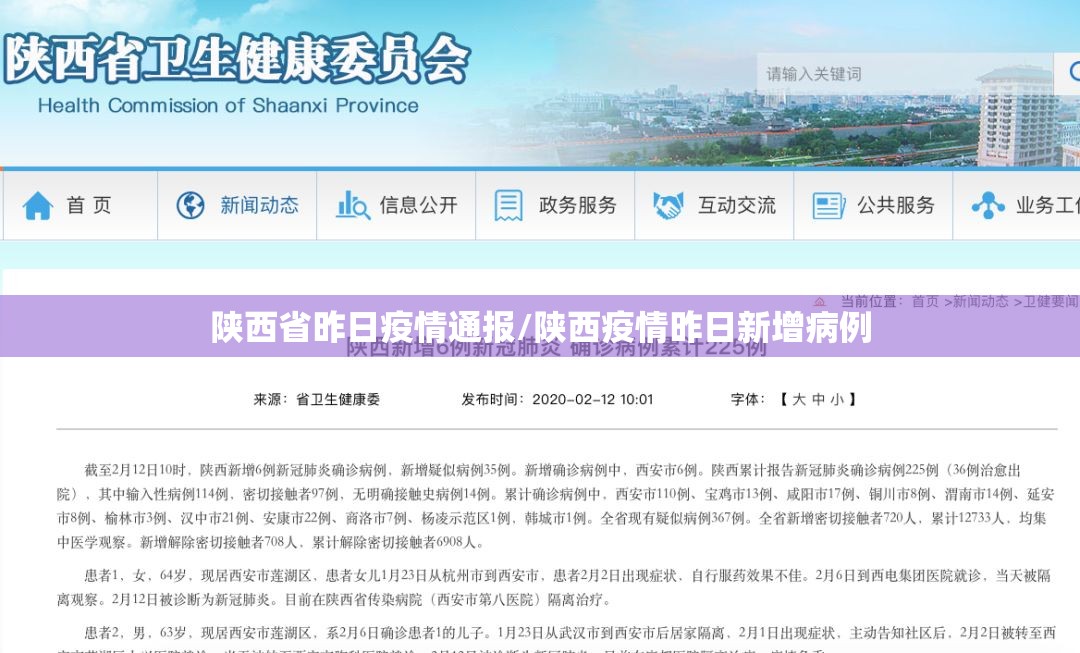 陕西省昨日疫情通报/陕西疫情昨日新增病例