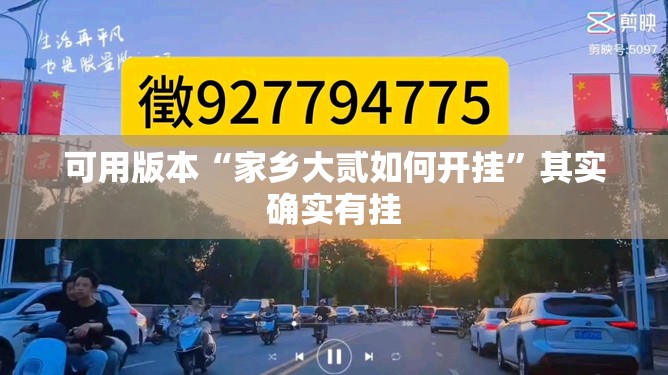 可用版本“家乡大贰如何开挂”其实确实有挂