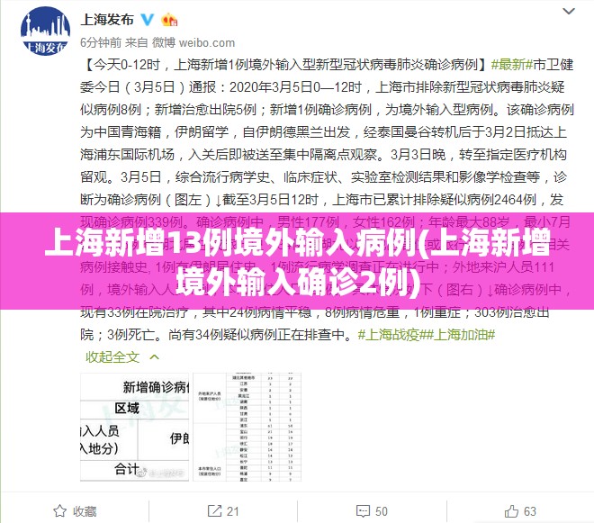 上海新增13例境外输入病例(上海新增境外输入确诊2例)