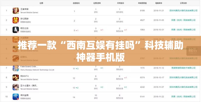 推荐一款“西南互娱有挂吗	”科技辅助神器手机版