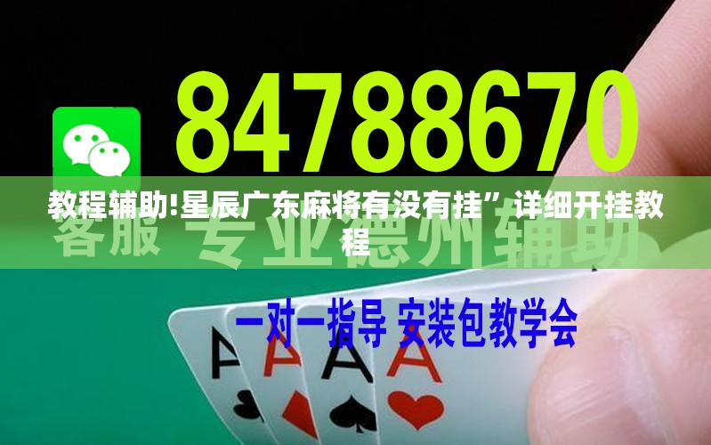 教程辅助!星辰广东麻将有没有挂”详细开挂教程