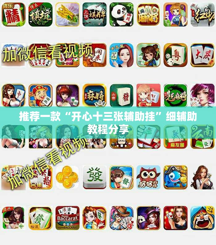 推荐一款“开心十三张辅助挂”细辅助教程分享