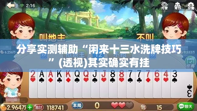 分享实测辅助“闲来十三水洗牌技巧”(透视)其实确实有挂