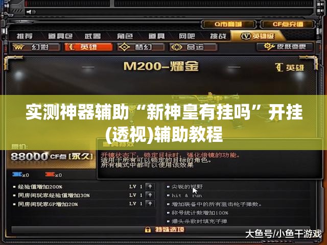 实测神器辅助“新神皇有挂吗”开挂(透视)辅助教程