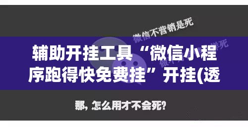 辅助开挂工具“微信小程序跑得快免费挂”开挂(透视)最新辅助详细