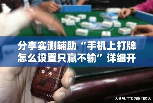 分享实测辅助“手机上打牌怎么设置只赢不输”详细开挂教程