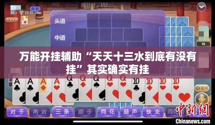 万能开挂辅助“天天十三水到底有没有挂”其实确实有挂