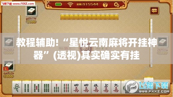 教程辅助!“星悦云南麻将开挂神器”(透视)其实确实有挂