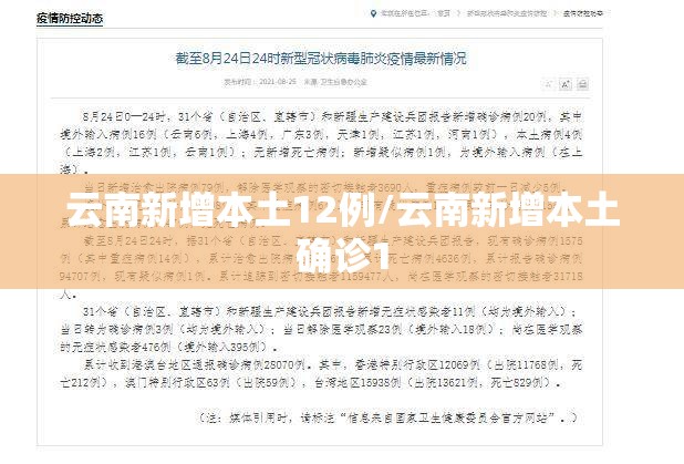 云南新增本土12例/云南新增本土确诊1