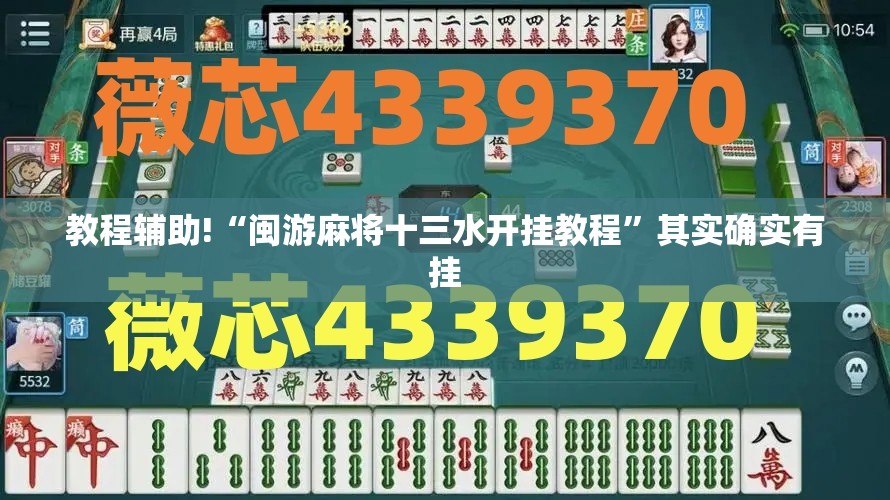 教程辅助!“闽游麻将十三水开挂教程”其实确实有挂