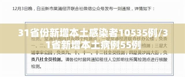 31省份新增本土感染者10535例/31省新增本土病例55例 31省份新增本土感染者10535例/31省新增本土病例55例