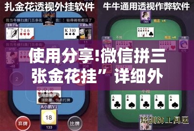 使用分享!微信拼三张金花挂”详细外挂透视辅助软件教程