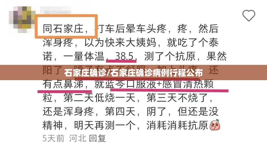 石家庄确诊/石家庄确诊病例行程公布 石家庄确诊/石家庄确诊病例行程公布