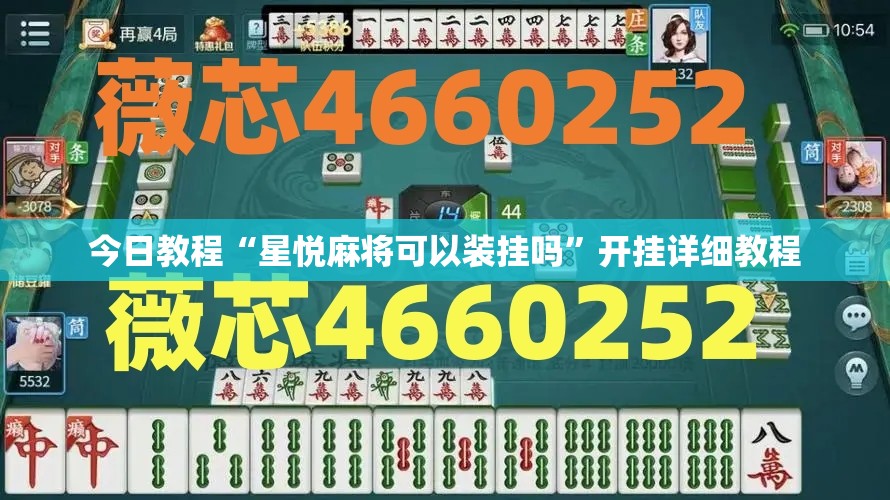 今日教程“星悦麻将可以装挂吗”开挂详细教程