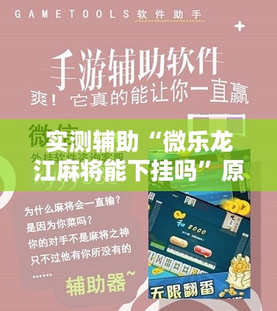 实测辅助“微乐龙江麻将能下挂吗”原来可以开挂