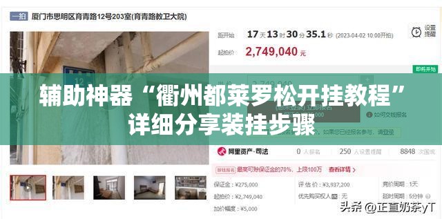 辅助神器“衢州都莱罗松开挂教程”详细分享装挂步骤