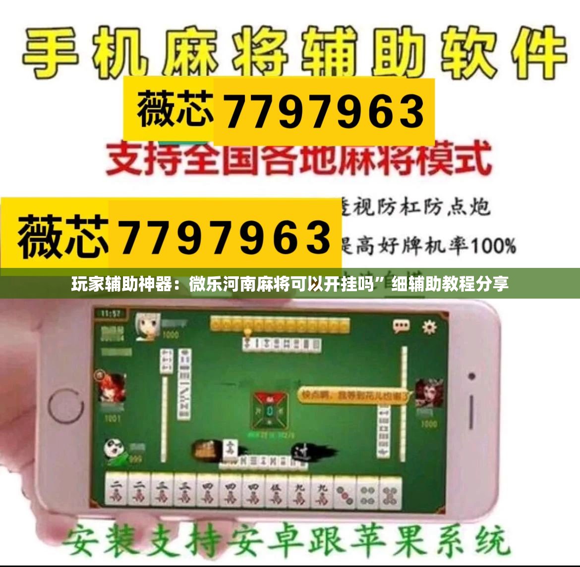玩家辅助神器：微乐河南麻将可以开挂吗”细辅助教程分享