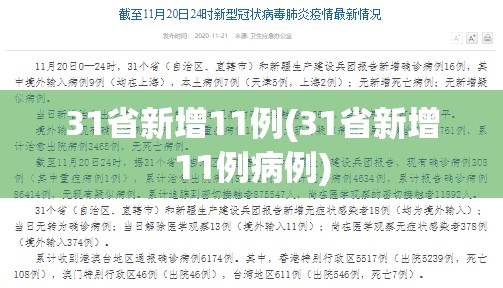 31省新增11例(31省新增11例病例) 31省新增11例(31省新增11例病例)