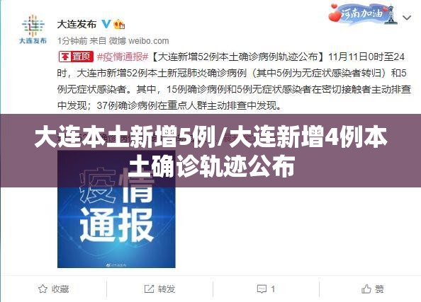 大连本土新增5例/大连新增4例本土确诊轨迹公布