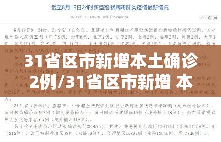 31省区市新增本土确诊2例/31省区市新增 本土确诊28例