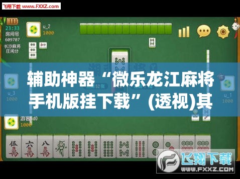 辅助神器“微乐龙江麻将手机版挂下载”(透视)其实确实有挂