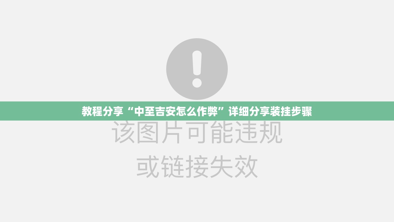 教程分享“中至吉安怎么作弊”详细分享装挂步骤